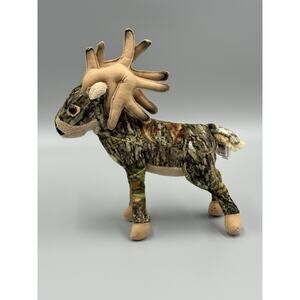Camo Wild Camouflage Elk Mini Plush 8” Stuffed Animal Wildlife Artist